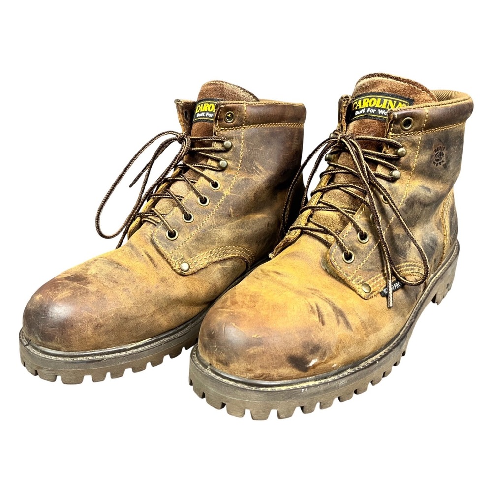 Carolina CA7558 Mens 11 D Brown Leather Waterproof Work Boots EH Rated Steel Toe